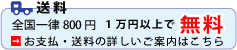 送料 全国一律800円 1万円以上で無料